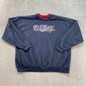 Pleasant Shade Sweatshirt Womens‎ 2X Black Vintage Cardinal Bird Autumn Leaves